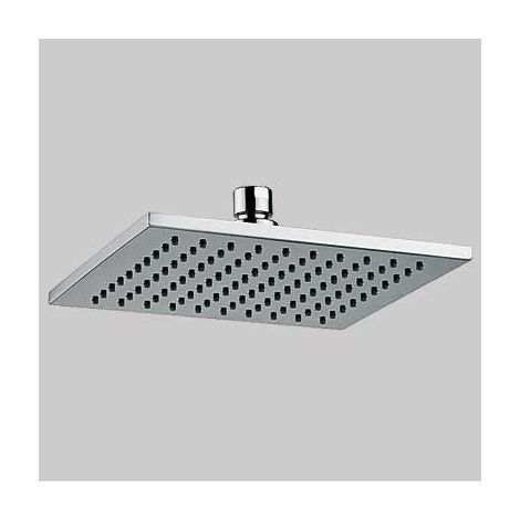 SOFFIONE DOCCIA SATURNO OTTONE CROMATO  1/2  250x250 mm     MADE IN ITALY