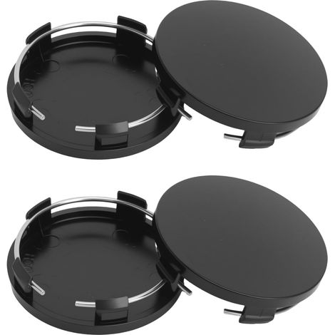 Radnabenkappen 4 pieces - 60 mm Radnabendeckel for Auto, ABS Radnabenabdeckung, Black, Universal Auto Accessories (1/5)