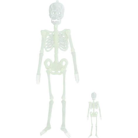 2 Stück leuchtende Halloween-Skelett-Requisiten, gruseliger Totenkopf-Skelettrahmen