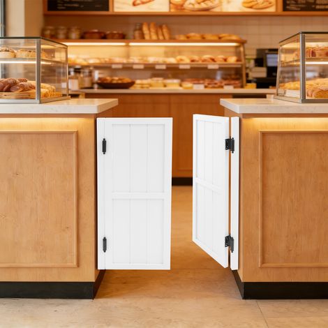 【Maison connectée】Portes battantes avec , style salon en bois, portes de café demi-taille pour la maison, la cuisine, le bar, le magasin ou la séparation d'entrée de porche (1/5)