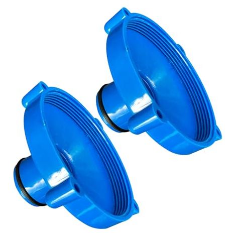 Lot de 2 adaptateurs d'aspirateur de piscine pour tuyaux de skimmer, tuyaux d'aspiration et filtres additionnels 80 mm à 32 mm bleu. (1/5)