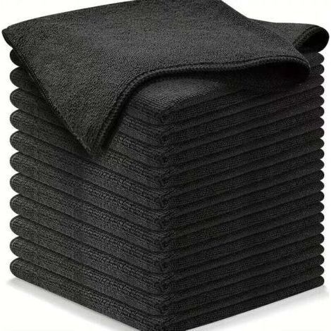 12 Reinigungstücher, XU, Mikrofaser – Premium-Qualität – Schwarz – 30 x 30 cm, hochwertiges Produkt, langlebig und zuverlässig, ausgewählte Materialien, entspricht den Normen – (1/3)