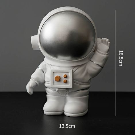 Bookends - Astronaut Shape - Metal Construction - For Bookshelf Organization And Room Decor - Set Of 2