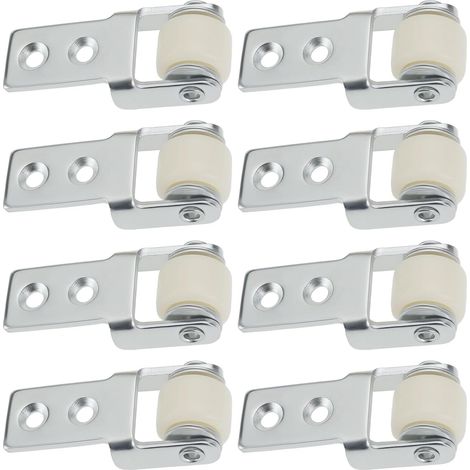8 Pièces Roue de Guidage pour Rail de Porte Coulissante de 15mm de Diamètre Roulette de Guidage pour Porte Coulissante Pour Portes de Placard de Table à Manger Porte en Verre