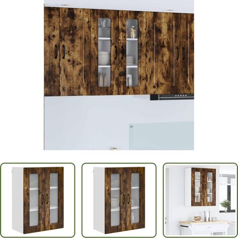 vidaXL Geräucherte Eiche - Küchenschrank Kalmar Geräucherte Eiche 60 x 31 x 80 cm (1/5)
