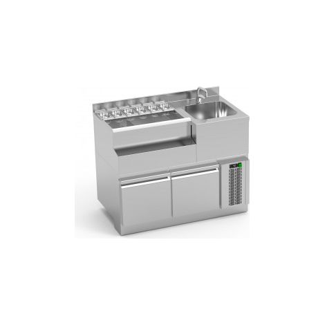 Bar Lynx Module Réfrigéré avec Evier à Droite P 650 mm - Eratos