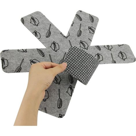 9 Pcs Protecteurs De Casseroles Protecteurs De Casseroles Antidérapants Séparateurs Protège Poêles Et Surfaces De Protection Des Casseroles, 3 Tailles (1/5)