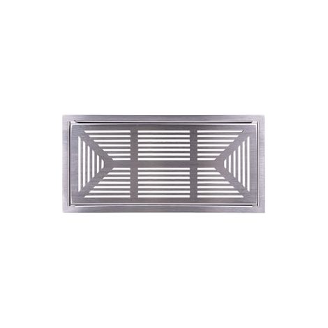 Pluggit Abdeckgitter Square Edelstahl, inkl. Einbaurahmen - PL126