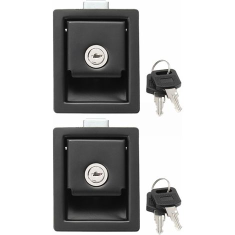 Adecuado para 2 manijas de cerradura de puerta de RV, cerraduras de panel de puerta de tipo tirador para remolques de camping