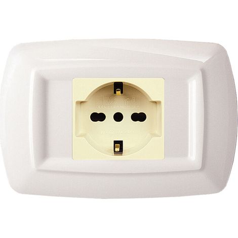 TONDO PLACCA MAGIC PLAST 1P SCHUKO BIANCO Q.TA 10