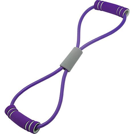 Widerstandsband in 8er-Form – elastisches Mehrzweck-Trainingsband aus PVC, Tragegurt, Zugseil für Yoga und Pilates (1/5)