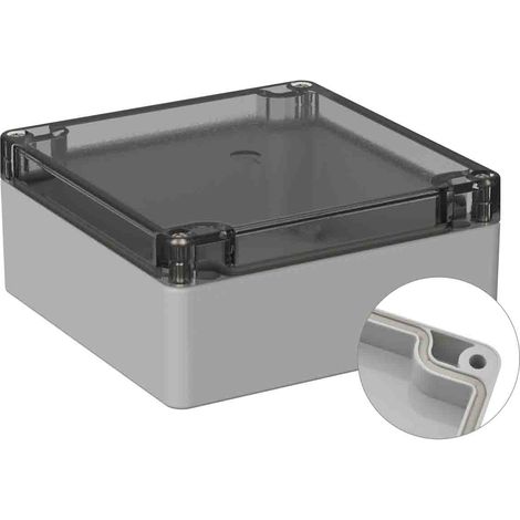 Boîtier à usage général RS PRO en Polycarbonate, 120 x 122 x 55mm, Gris IP66 ( Prix pour 1 ) (1/2)