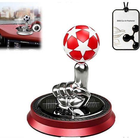 Désodorisant tableau de bord voiture diffuseur aromathérapie solaire rotatif football ornement parfumé purificateur d'air (1/5)