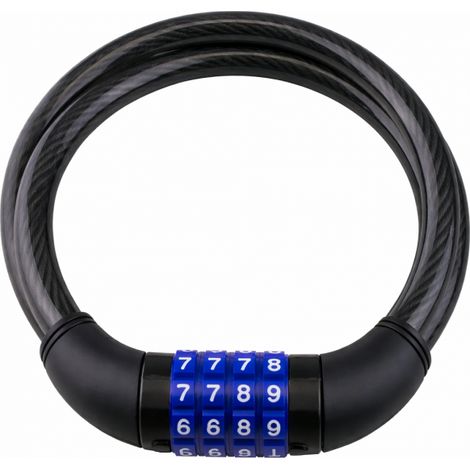 Lucchetto Bicicletta Cavo Acciaio 12x800 mm Combinazione Cambiabile  65346