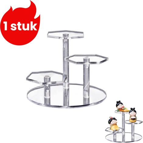 Présentoir en acrylique transparent pour figurines parfums bijoux et cupcakes (1/5)