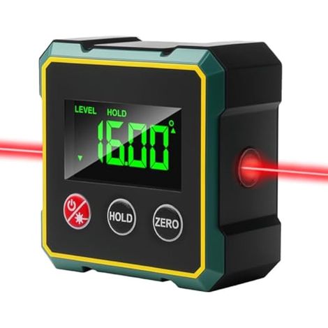 Inclinomètre Numérique Niveau Electronique, Inclinomètre Magnétique Numérique Avec Laser Electronique, Écran LCD Niveau Numérique Usb Rechargeable Pour Le Travail Du Bois, La Construction, DIY (1/5)