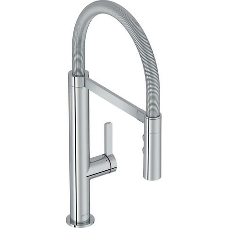 JACOB DELAFON Mitigeur cuisine Spirale Bec haut chrome douchette extractible (1/2)