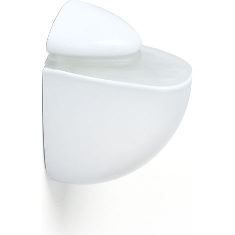 Soporte Regulable para Baldas de Cristal y Madera Fabricado en Zamak Acabado en Blanco Para Baldas con Espesores de 3-24 mm Medidas 255540 mm Sistema de Fijación Atornillado 1 Unidad -