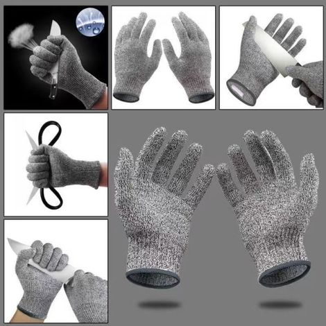 24,5 cm, paire de gants anti-coupures, niveau de protection 5, protection optimale pour les coupures du quotidien (cuisine, jardinage, bricolage) (1/3)