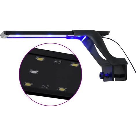 vidaXL Luz LED para acuario con abrazadera azul y blanco 25-45 cm (1/2)