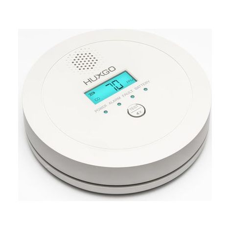 - Carbon Monoxide Detector - CO Sensor - 85 dB Audible Alarm and LCD Screen - For Home and Bedrooms - Black - 10x6x3cm (1/5)