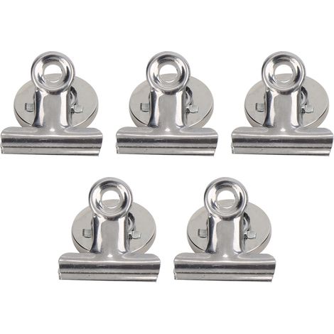 5 Aimants Ronds en Acier Inoxydable Nickelé Puissant Lot de Fixation Magnétique Argenté (1/5)