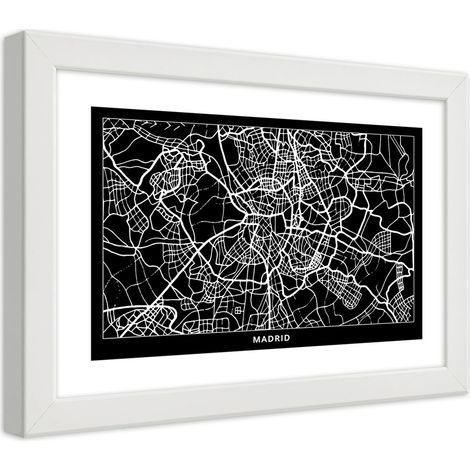 Quadro con cornice, Piano regolatore di Madrid - 90x60 (1/5)
