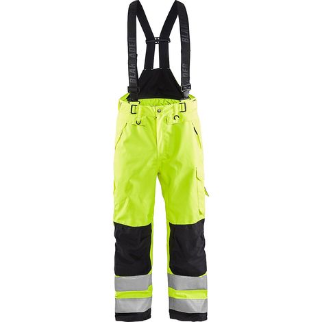 Pantalon à bretelles hardshell haute visibilité 1867 - Jaune fluo/Noir XS - FR(38) - SE(C44) - Courtes