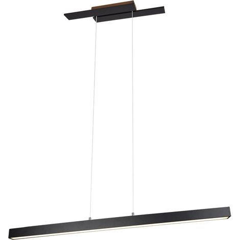 Lampada a sospensione LED, luce su e giù, metallo, nero opaco, L115 cm, Belfast (1/5)