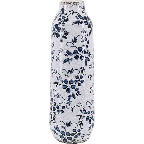 Flower Vase MULAI Stoneware 30 cm White