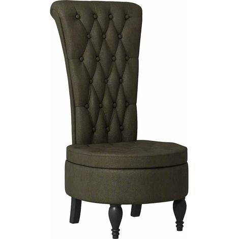 Maison Exclusive - Fauteuil à pantoufle Vert armée 56,5 x 70 x 110 cm Simili daim