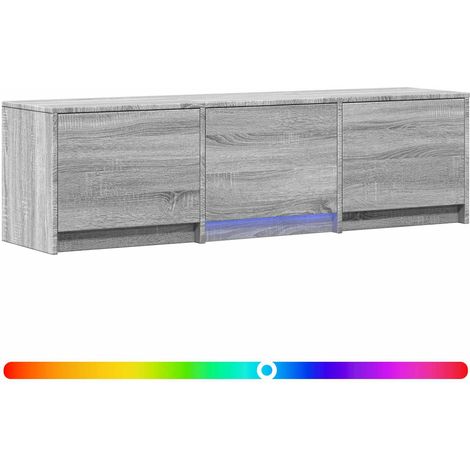 vidaXL Mobile TV con LED 140x34x40 cm Sonoma grigia
