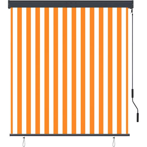 Store roulant d'extérieur 140x250 cm Blanc et orange CFW1859323 (1/5)