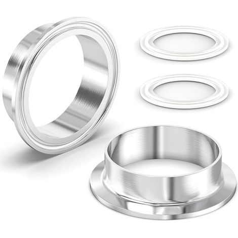 2 pièces de raccords sanitaires en acier inoxydable 304, collier de serrage soudé pour tube de 6" de diamètre extérieur Collier de serrage Tri Clamp 6" 168 mm