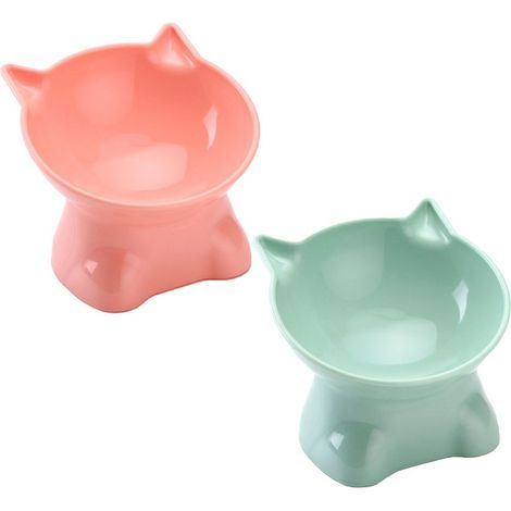 Katzennapf Set Augmente Katzennapf en Plastique bol de nourriture Katzennapf - Gamelles des Chats(Type:style5) (1/4)