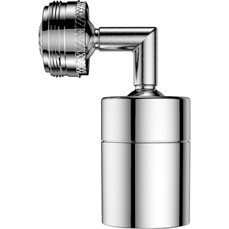 EASYCOMFORT Robinet de filtre anti-éclaboussures universel, évier d'aérateur de robinet à rotation 720 °, aérateur de robinet à double fonction aérateur à grand angle à 2 débits, 24 mm mâle (1/5)