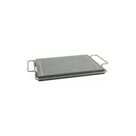 Bistecchiera 25x30 cm in pietra naturale ollare lavica per barbecue griglia (1/2)