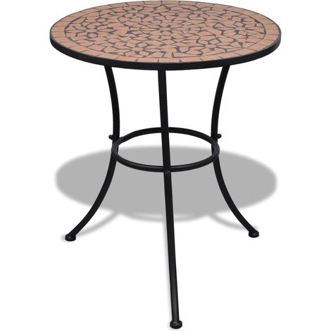 vidaXL Tavolo da Bistrot Terracotta 60 cm a Mosaico