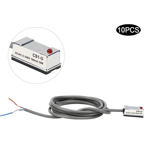 10 interrupteurs magnétiques CS1U 10W à lames souples pour vérin pneumatique marche/arrêt pour SI.SU.SC.JSI.MI.MA50&820963 (1/5)