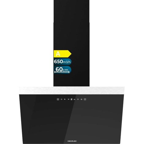 [PRODOTTO USATO] Bolero flux dt 606500 vetro nero a de 60cm de larghezza, finitura frontale in vetro nero, aspirazione 650m3/h, motore 165w, classe a, touch control, 3 livelli de potenza, booster, luc