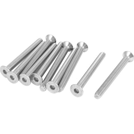 M6 x 60mm Métrique 304 Edelstahl Innensechskant Senkkopf Flachkopfschrauben 10 STÜCKE