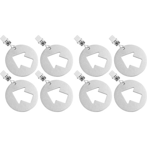 8 Pièces Pendentif en Tissu Pince à Nappe De Cuisine Titulaire De Retenue Poids des Couvertures De Table Poids des Clips De Jupe De Table Acier (1/5)