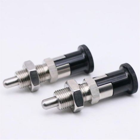 2 Goupilles de Piston à Ressort Rétractables en Acier Inoxydable M10 pour Coffres et Boîtes à Outils (1/5)