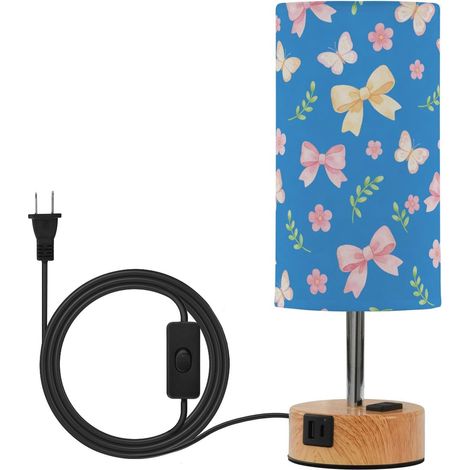 JUNZAN Petite lampe de table avec nœuds papillon et ampoules en (1/5)