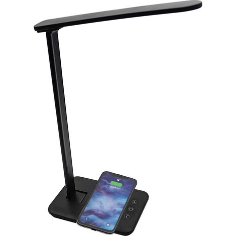 Lampada LED con Caricabatterie Senza Fili per Smartphone Denver Electronics LQI-105 Nero Multicolore Metallo Plastica 5 W (1/4)