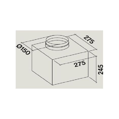 Falmec 125001 MOT950 campana extractora de cocina negra compacta