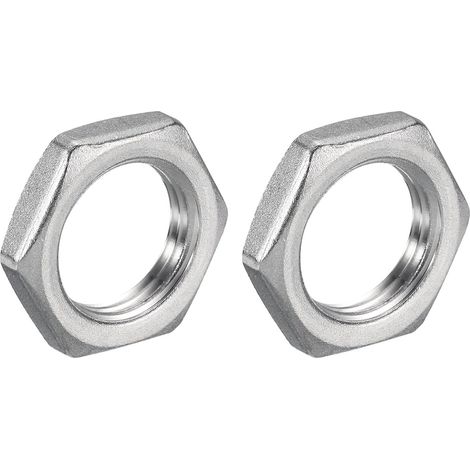 2pcs Fonte Tuyau Raccord Hex Contre-écrou 304Inox 1/2" Femelle (1/5)
