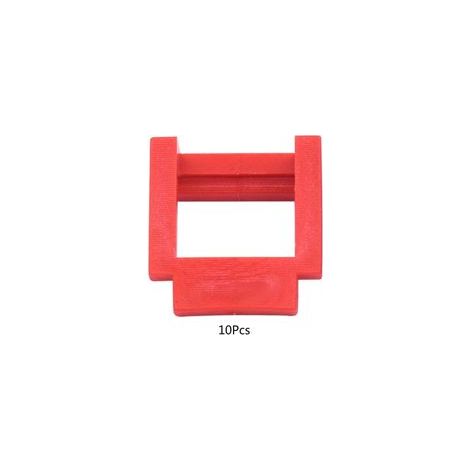 Support de carte graphique PCI-E x1 avec boucle de fixation (4 couleurs - Lot de 10 - Rouge) (1/4)