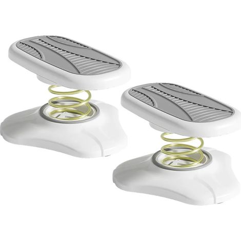 Ensemble de 2 repose-pieds et tabourets de toilette multifonctionnels, tabourets ergonomiques pour bureau et salle de bain, hauteur réglable grâce à un système à ressort, antidérapants et stables pour (1/5)