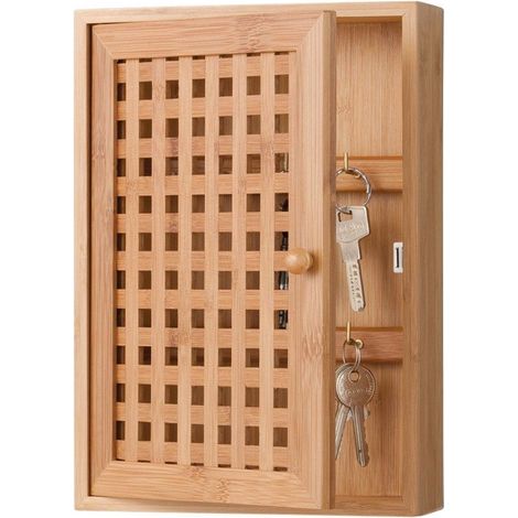 Zeller 13876 Armoire à clés en bambou, 19 x 6 x 27 (1/5)